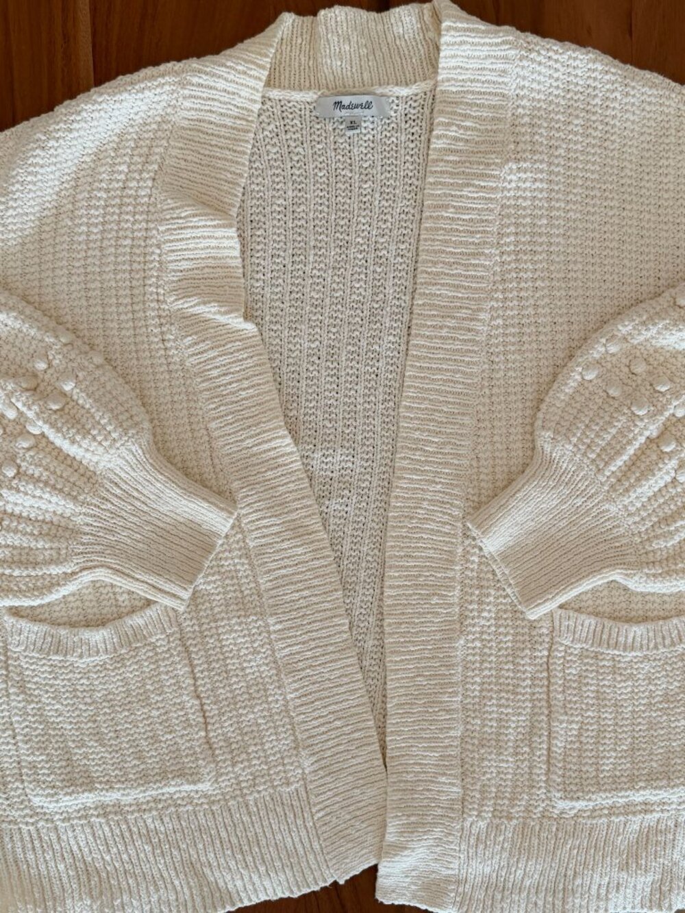 Madwell - Oversized Shaylene Bobble Detail Balloon Sleeve Cardigan - XL - Picture 3 of 12